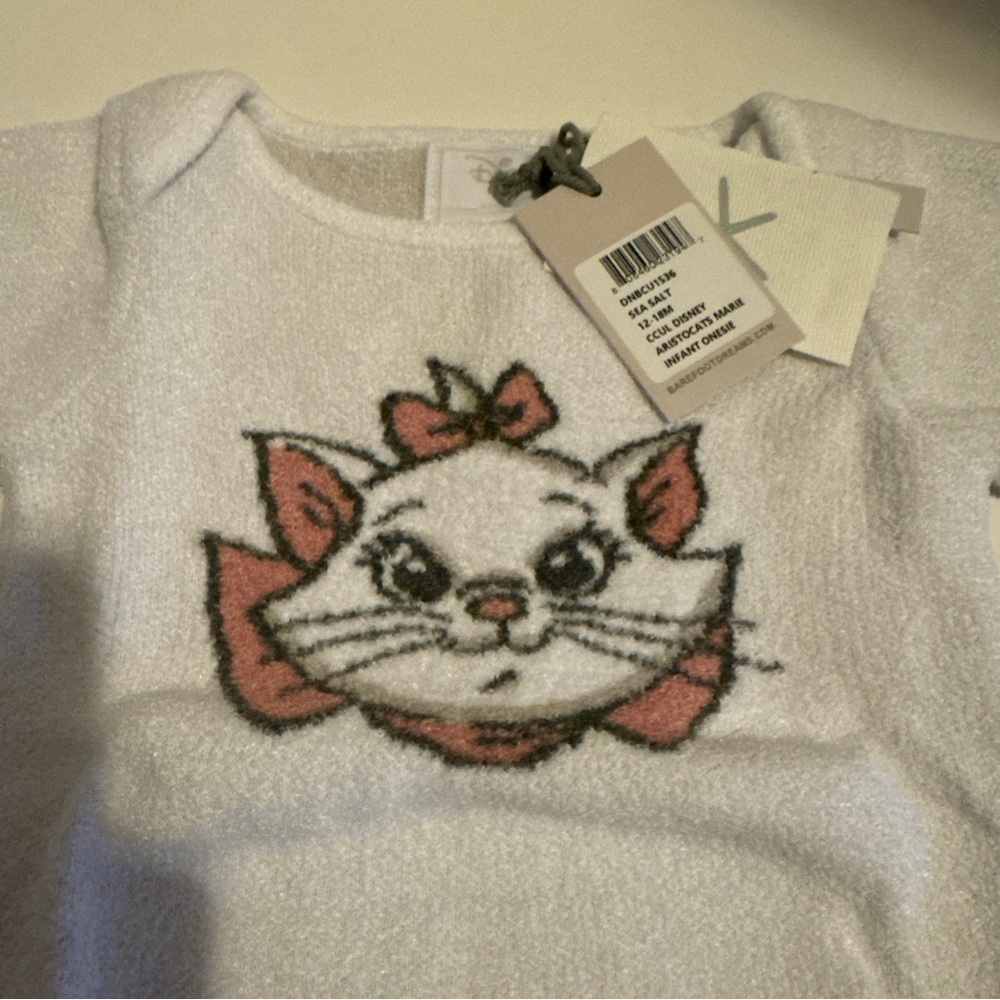 Barefoot Dreams Disney Aristocats Marie Infant 1 Piece SZ 12-18 Months NWT
